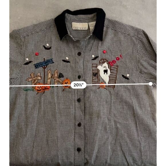 Women’s Halloween Festive Button Down VTG MEDIUM - Picture 7 of 8